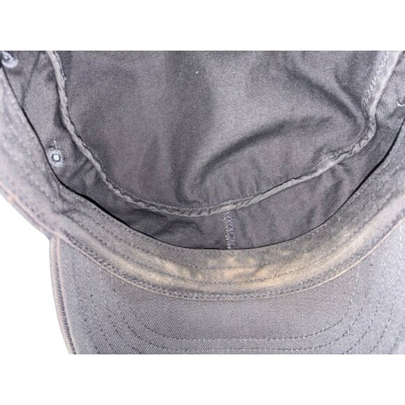 VTG Y2K Embellished Rhinestone Distress Field Cap Grey Canvas Hook/Loop #b - Picture 5 of 7